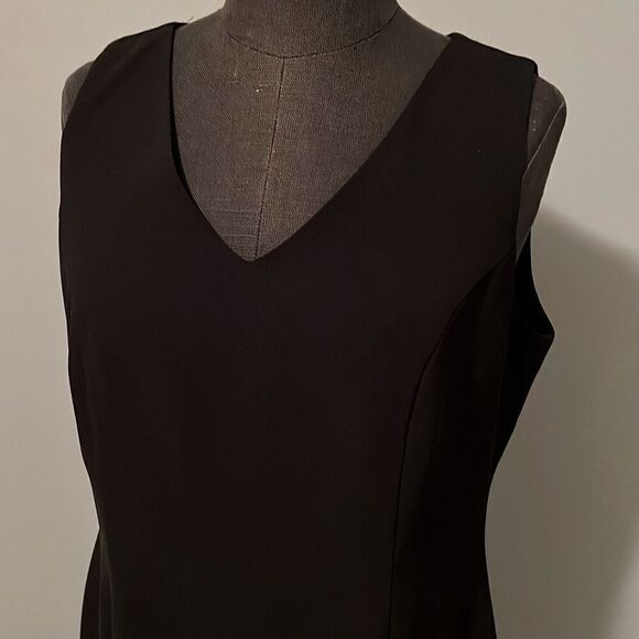 Modern Me Elements Women's Black Sleeveless V-Neck Sheath Dress Size 10 - Picture 2 of 8